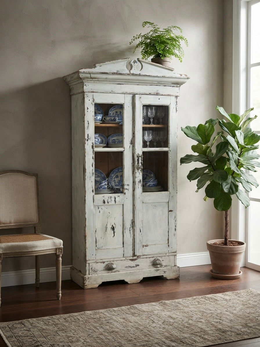 Distressed Display Cabinet