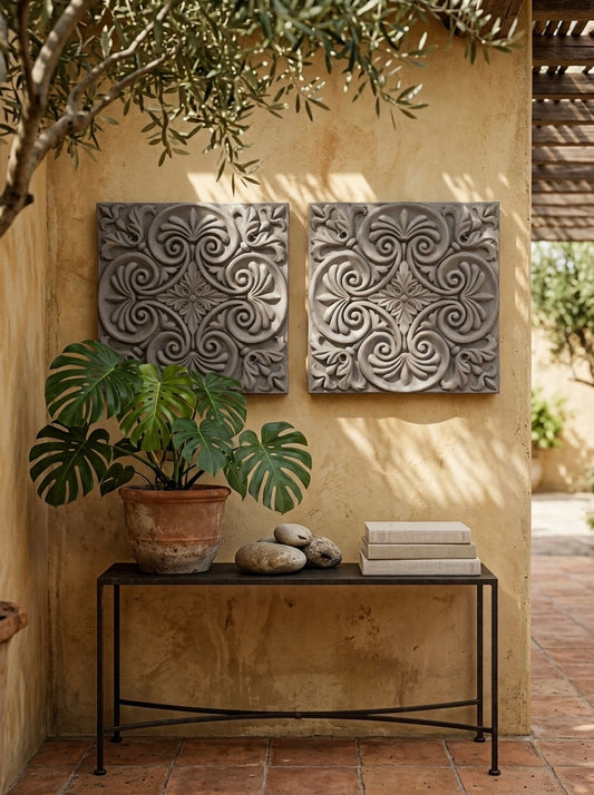 Ornate Concrete Plaques