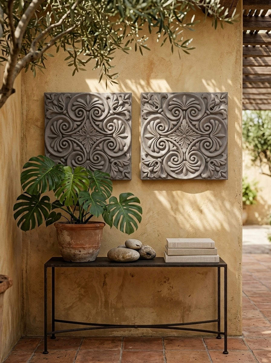 Ornate Concrete Plaques
